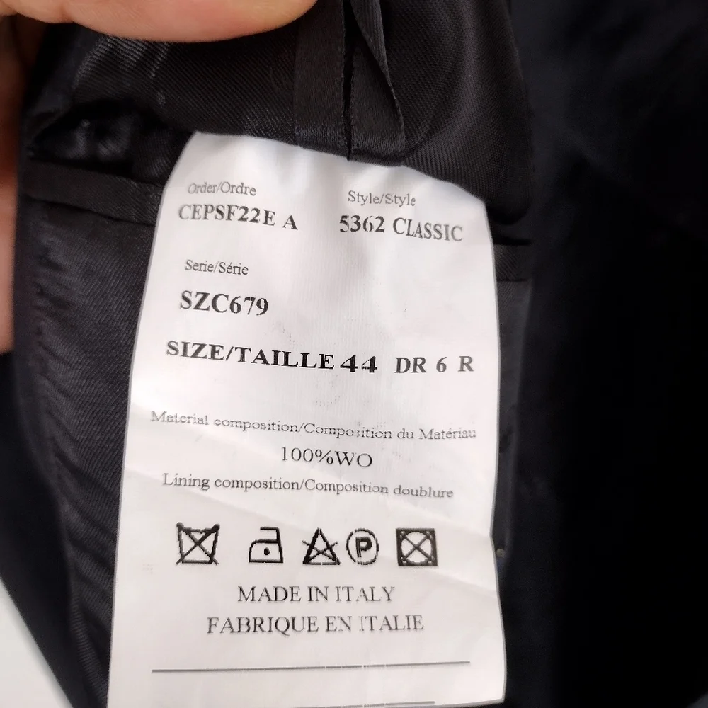 Ermenegildo Zegna Saks Fifth Avenue Classic Wool Office Sport Coat Blazer Sz 44R - Picture 16 of 16